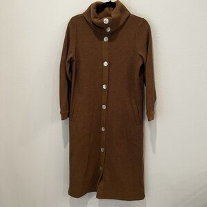 Soft Surroundings Caline Topper Duster Cardigan Sweater Coat  Size XS Tan Chic